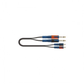 Cable 2 Jack Mono 6.3 2 Rca 2m Quiklok Rok Solid Rksa/130-2