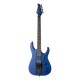 Guitarra Eléctrica Schecter Banshee Gt Fr De Caoba Satin Trans Blue Con Diapasón De Ébano