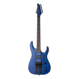 Guitarra Eléctrica Schecter Banshee Gt Fr De Caoba Satin Trans Blue Con Diapasón De Ébano