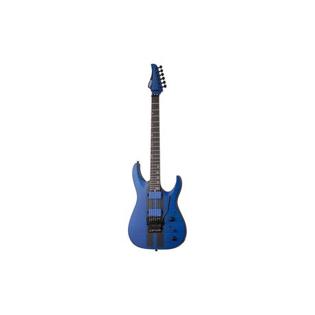 Guitarra Eléctrica Schecter Banshee Gt Fr De Caoba Satin Trans Blue Con Diapasón De Ébano