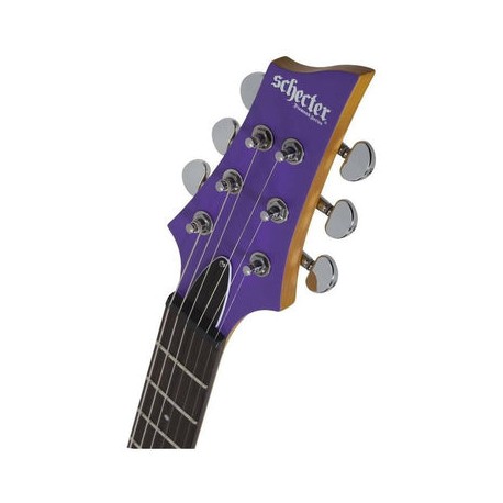 Guitarra Eléctrica Schecter C-6 Deluxe De Tilo Satin Purple Satin Con Diapasón De Palo De Rosa