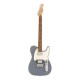 Guitarra Eléctrica Fender Player Telecaster Hh De Aliso Silver Brillante Con Diapasón De Granadillo Brasileño