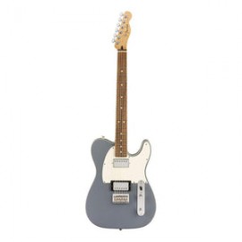 Guitarra Eléctrica Fender Player Telecaster Hh De Aliso Silver Brillante Con Diapasón De Granadillo Brasileño