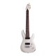 Guitarra Eléctrica Schecter Deluxe C-8 De Tilo Satin White Satin Con Diapasón De Palo De Rosa
