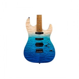 Guitarra Eléctrica Jet Guitars Js1000 Azul Transparente Hss Material Del Diapasón Brazo Orientación De La Mano Diestro