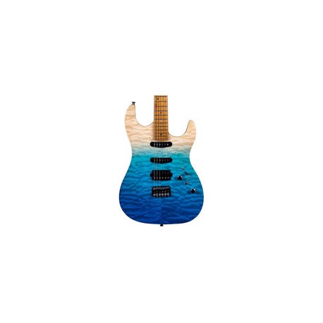 Guitarra Eléctrica Jet Guitars Js1000 Azul Transparente Hss Material Del Diapasón Brazo Orientación De La Mano Diestro