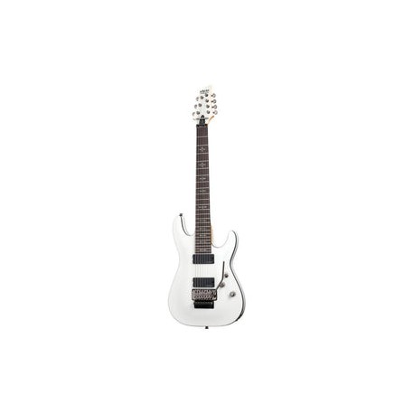 Guitarra Eléctrica Schecter Demon Series Demon-7 Fr De Tilo Vintage White Con Diapasón De Palo De Rosa